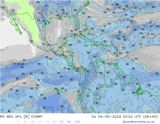 RH 850 hPa ECMWF Sa 04.05.2024 00 UTC