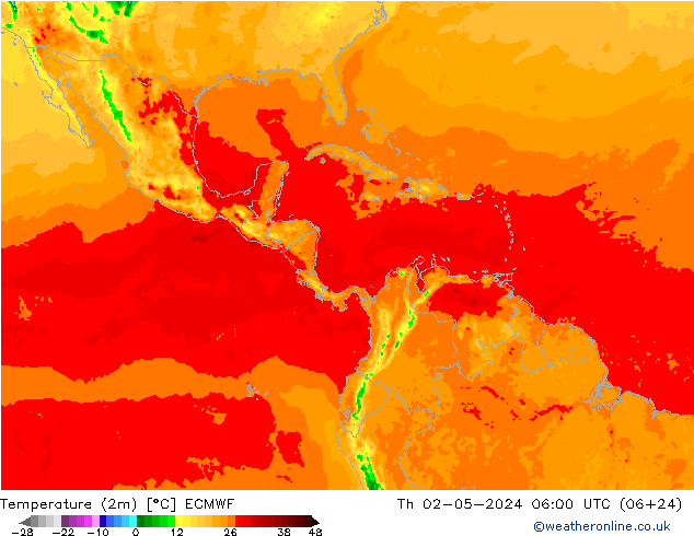 Temperaturkarte (2m) ECMWF Do 02.05.2024 06 UTC