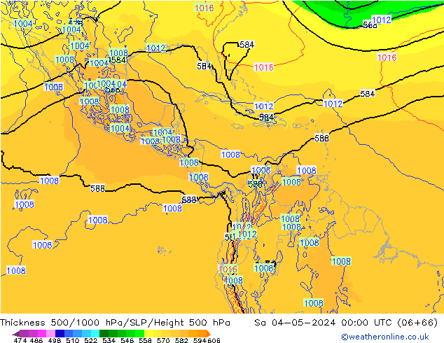 Thck 500-1000hPa ECMWF Sa 04.05.2024 00 UTC