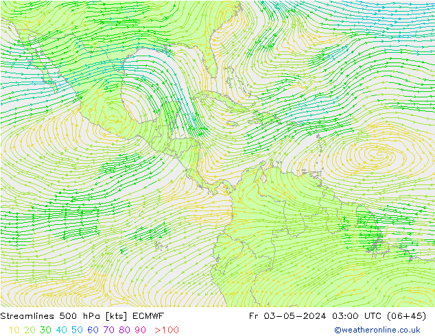 Stroomlijn 500 hPa ECMWF vr 03.05.2024 03 UTC