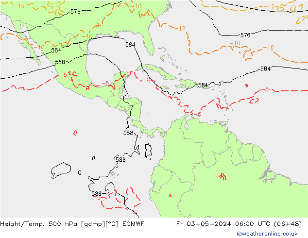 Z500/Rain (+SLP)/Z850 ECMWF Fr 03.05.2024 06 UTC