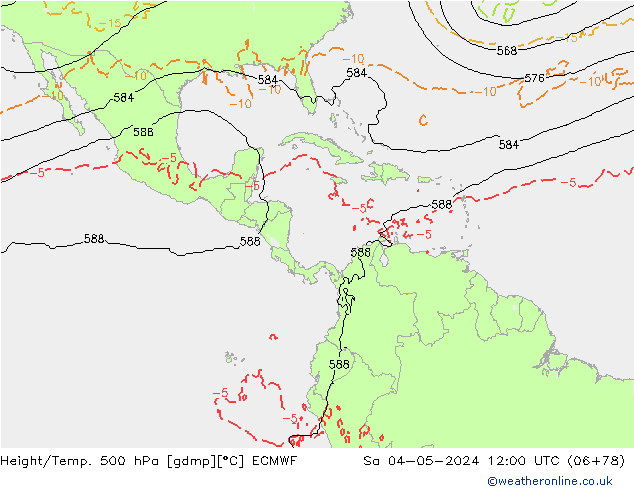 Z500/Rain (+SLP)/Z850 ECMWF Sáb 04.05.2024 12 UTC