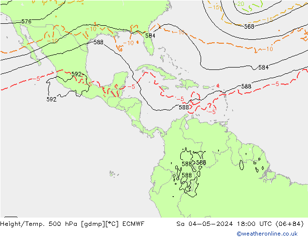 Z500/Rain (+SLP)/Z850 ECMWF sab 04.05.2024 18 UTC