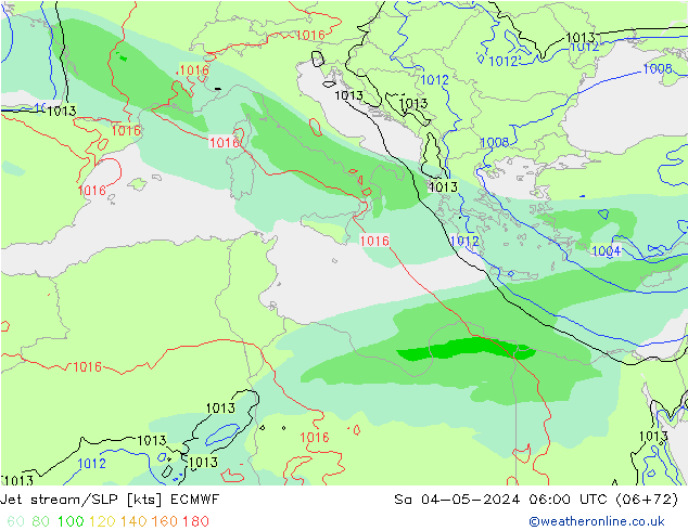 Jet stream/SLP ECMWF So 04.05.2024 06 UTC