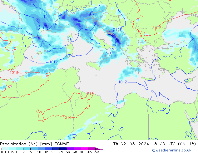 Z500/Rain (+SLP)/Z850 ECMWF Qui 02.05.2024 00 UTC