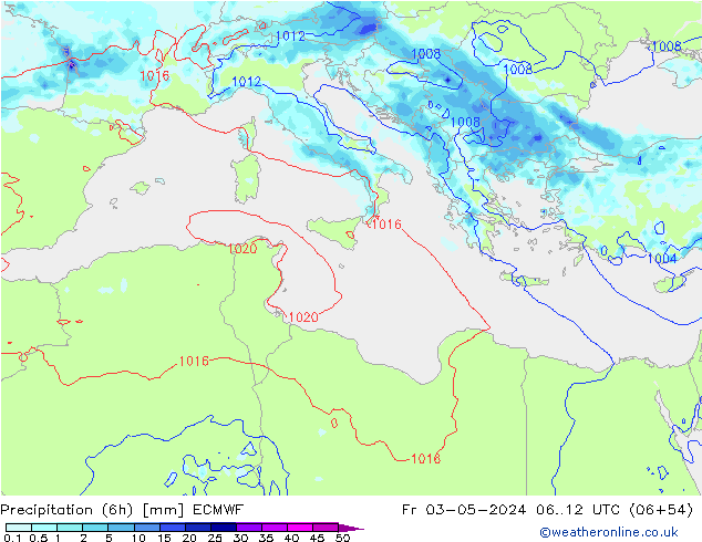 Z500/Rain (+SLP)/Z850 ECMWF ven 03.05.2024 12 UTC