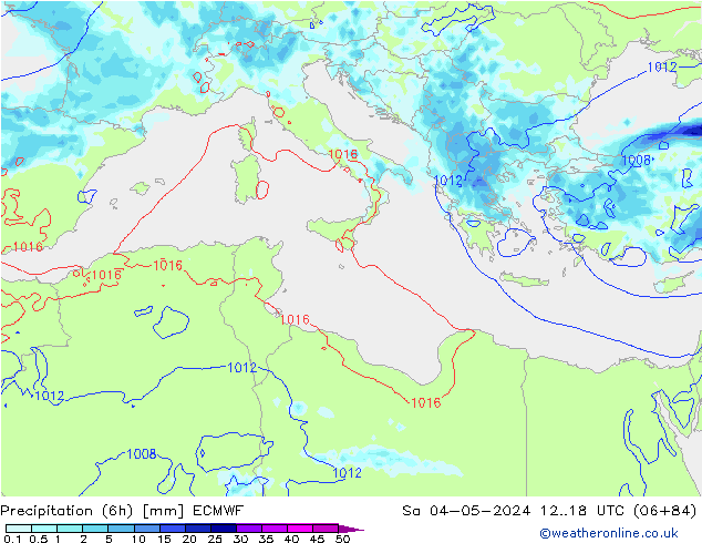 Z500/Regen(+SLP)/Z850 ECMWF za 04.05.2024 18 UTC