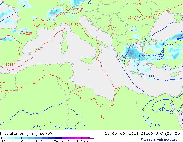 Precipitazione ECMWF dom 05.05.2024 00 UTC