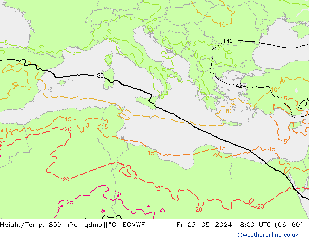 Z500/Rain (+SLP)/Z850 ECMWF Fr 03.05.2024 18 UTC