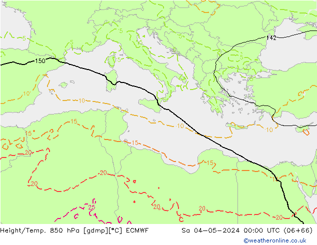 Z500/Rain (+SLP)/Z850 ECMWF  04.05.2024 00 UTC