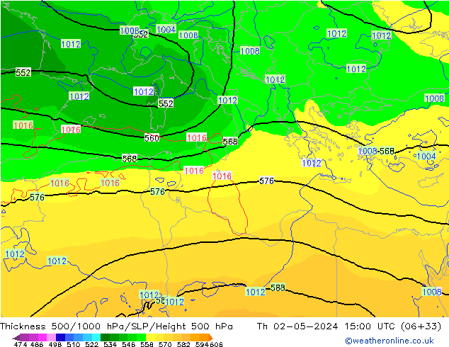 Thck 500-1000hPa ECMWF Th 02.05.2024 15 UTC