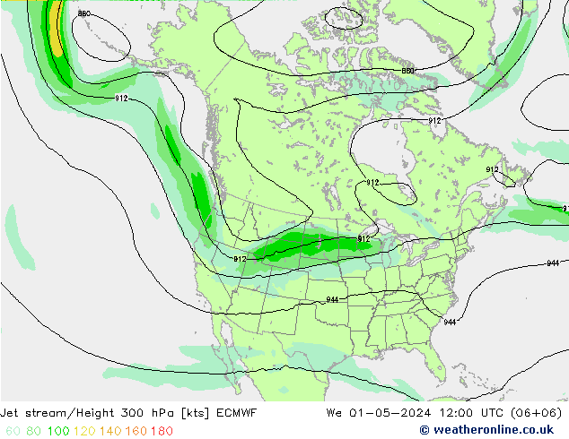 Polarjet ECMWF Mi 01.05.2024 12 UTC