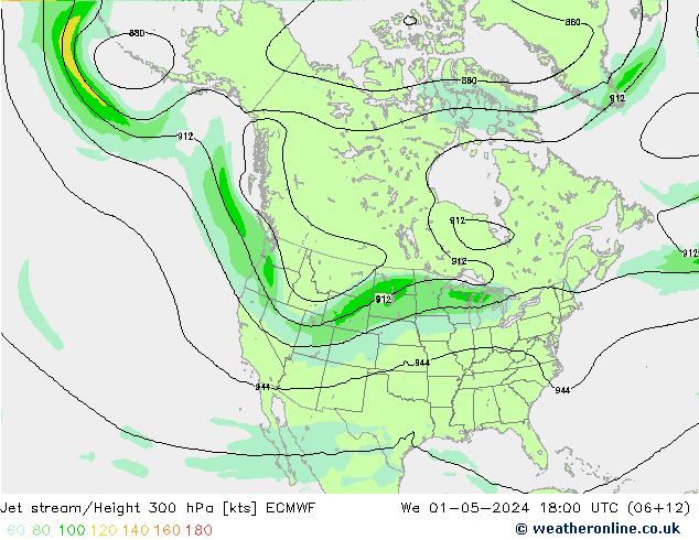 Polarjet ECMWF Mi 01.05.2024 18 UTC