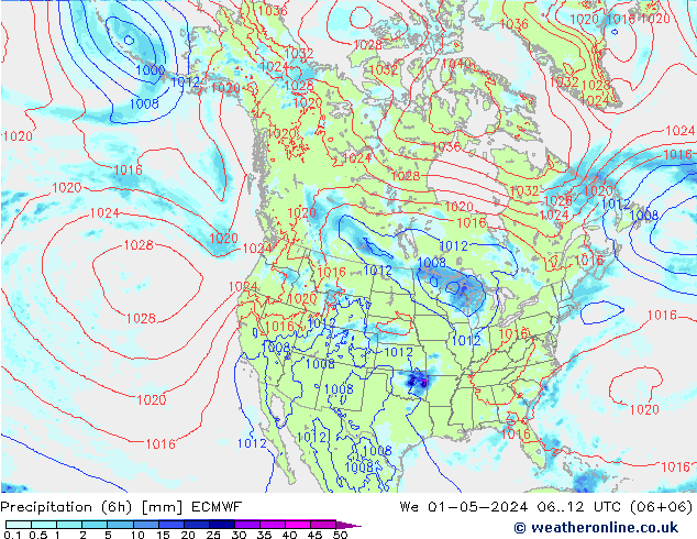 Z500/Rain (+SLP)/Z850 ECMWF  01.05.2024 12 UTC