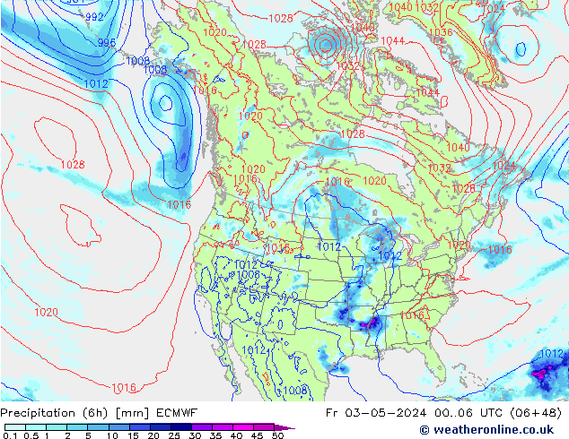 Z500/Rain (+SLP)/Z850 ECMWF ven 03.05.2024 06 UTC