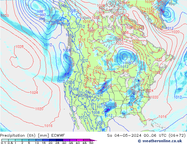 Z500/Rain (+SLP)/Z850 ECMWF Sáb 04.05.2024 06 UTC