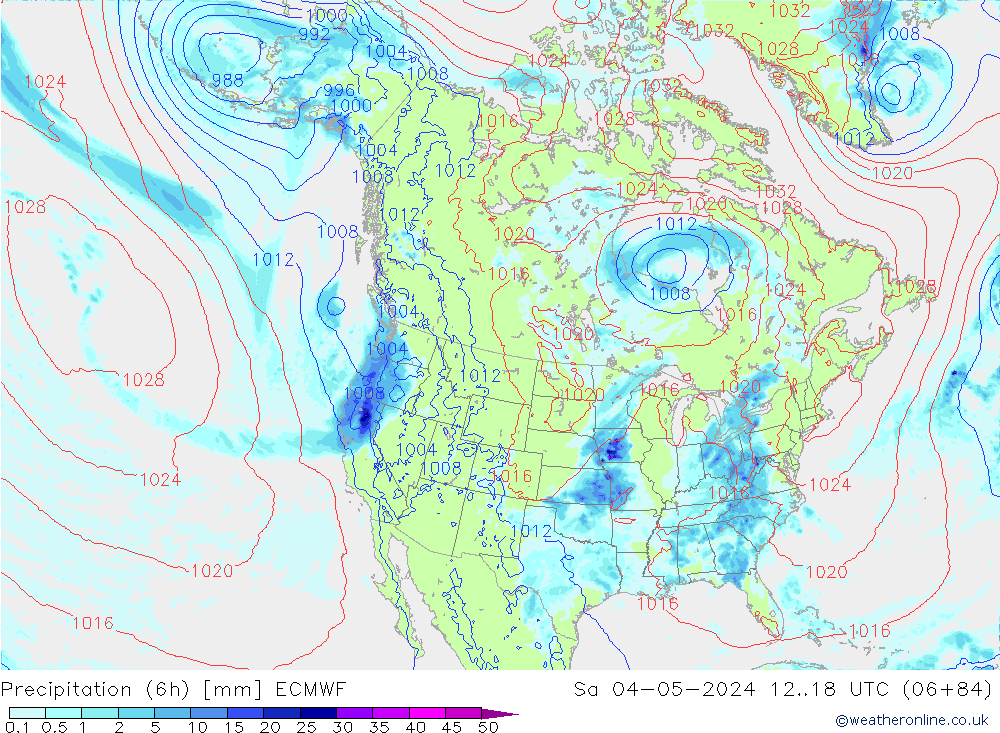 Z500/Rain (+SLP)/Z850 ECMWF Sa 04.05.2024 18 UTC