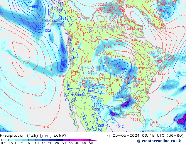 Totale neerslag (12h) ECMWF vr 03.05.2024 18 UTC