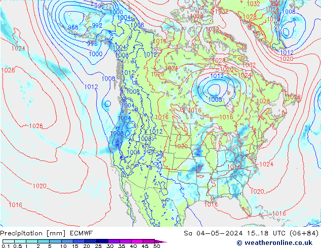 Niederschlag ECMWF Sa 04.05.2024 18 UTC