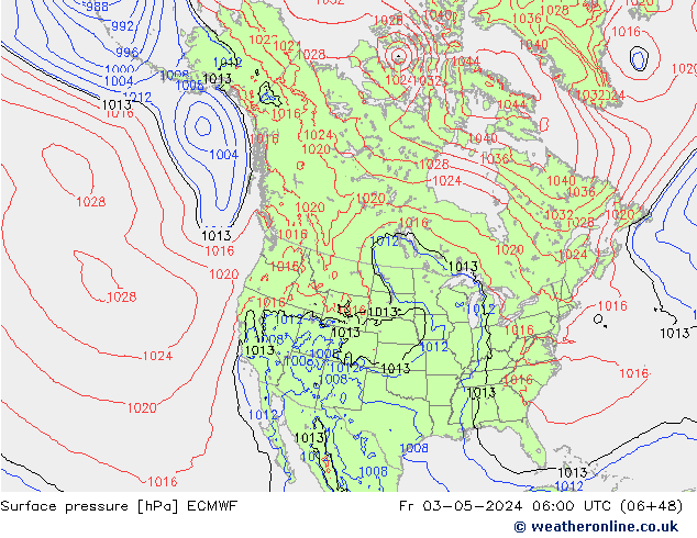 Bodendruck ECMWF Fr 03.05.2024 06 UTC