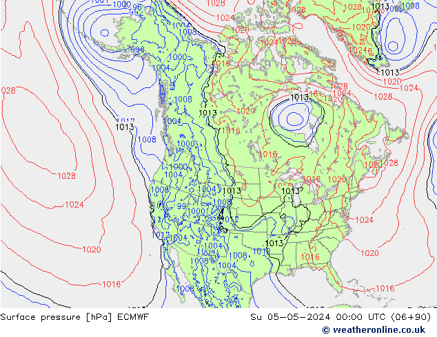 Bodendruck ECMWF So 05.05.2024 00 UTC