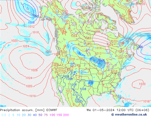 Nied. akkumuliert ECMWF Mi 01.05.2024 12 UTC