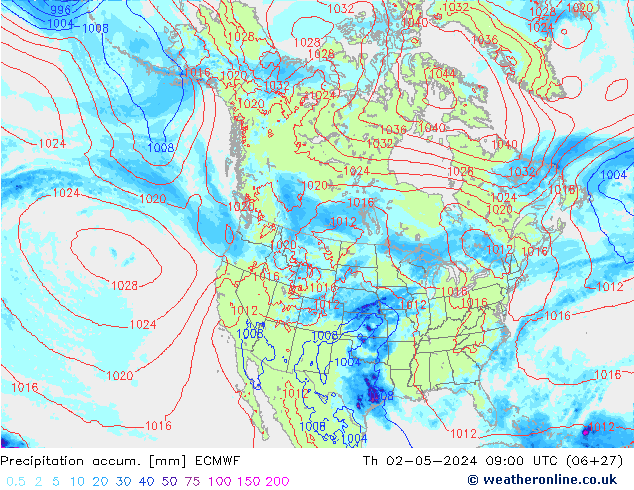 Precipitation accum. ECMWF Qui 02.05.2024 09 UTC