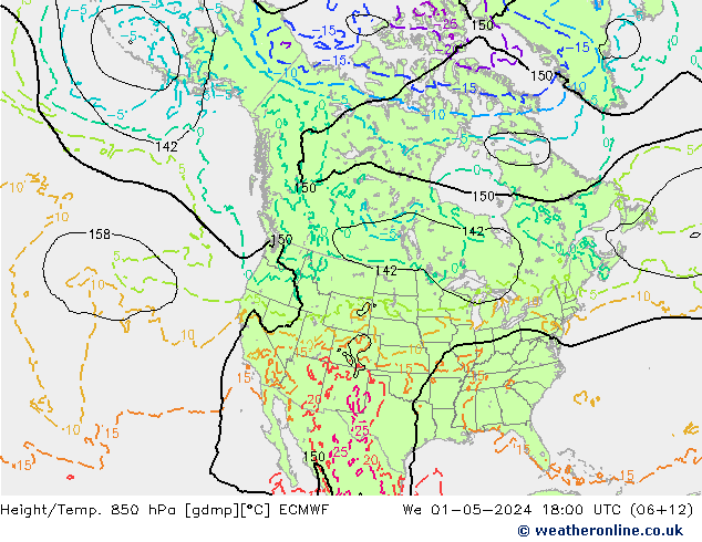 Z500/Rain (+SLP)/Z850 ECMWF Qua 01.05.2024 18 UTC