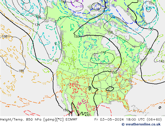 Z500/Rain (+SLP)/Z850 ECMWF Fr 03.05.2024 18 UTC