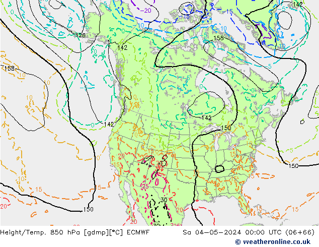 Z500/Rain (+SLP)/Z850 ECMWF сб 04.05.2024 00 UTC