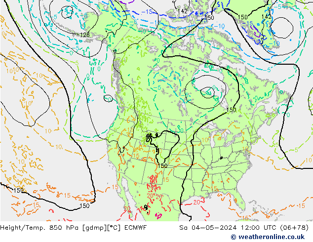 Z500/Rain (+SLP)/Z850 ECMWF Sa 04.05.2024 12 UTC