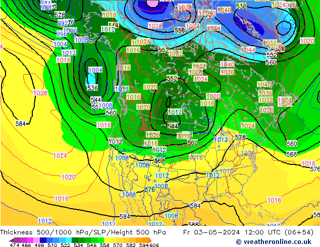 Thck 500-1000hPa ECMWF Fr 03.05.2024 12 UTC