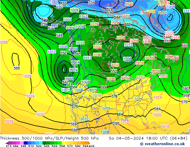 Schichtdicke 500-1000 hPa ECMWF Sa 04.05.2024 18 UTC