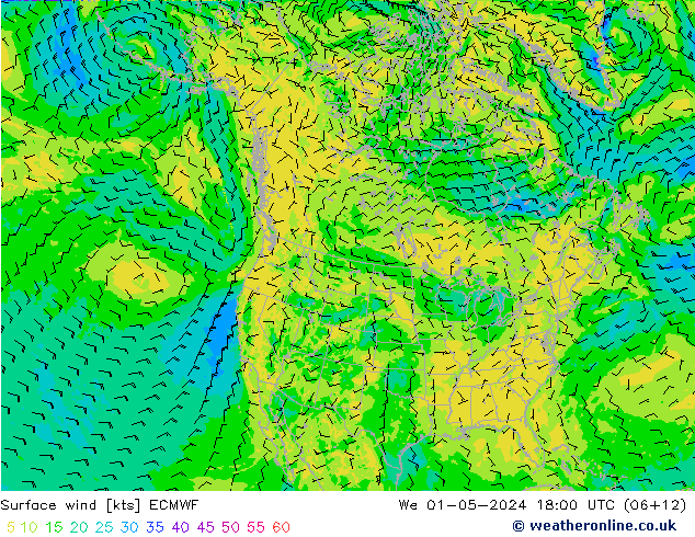 Bodenwind ECMWF Mi 01.05.2024 18 UTC