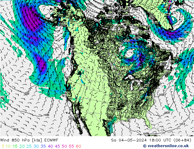 Wind 850 hPa ECMWF Sa 04.05.2024 18 UTC