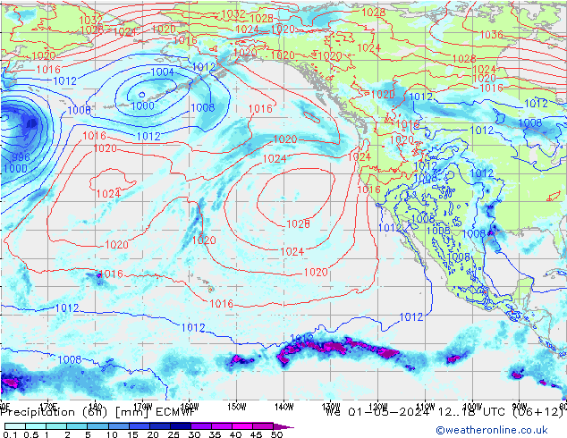 Z500/Rain (+SLP)/Z850 ECMWF We 01.05.2024 18 UTC