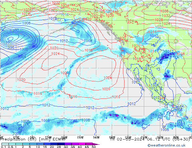 Z500/Regen(+SLP)/Z850 ECMWF do 02.05.2024 12 UTC