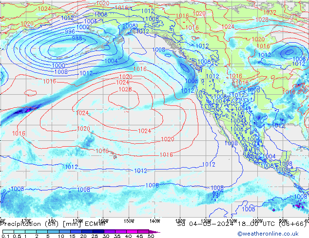 Z500/Rain (+SLP)/Z850 ECMWF sab 04.05.2024 00 UTC