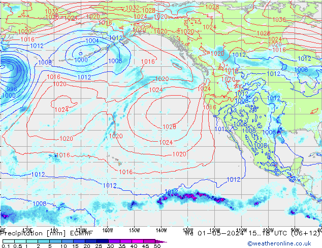 Precipitación ECMWF mié 01.05.2024 18 UTC