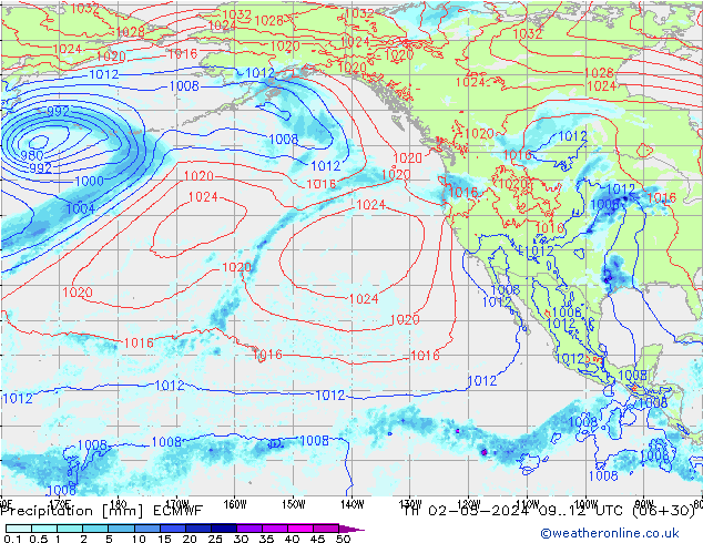 Precipitation ECMWF Th 02.05.2024 12 UTC