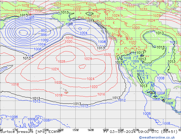 Surface pressure ECMWF Fr 03.05.2024 09 UTC