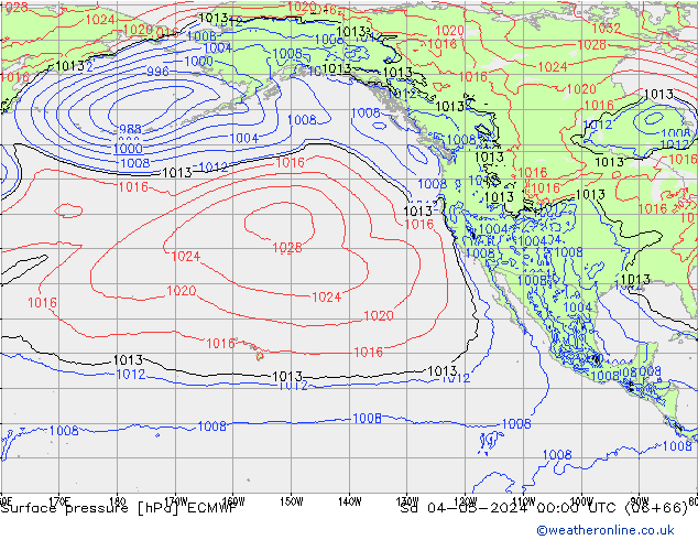 Yer basıncı ECMWF Cts 04.05.2024 00 UTC