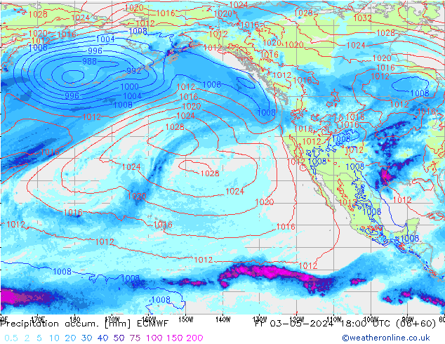 Precipitation accum. ECMWF Fr 03.05.2024 18 UTC