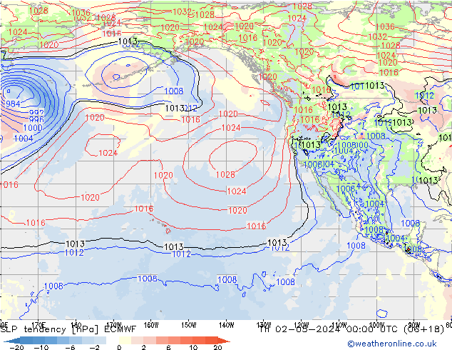 SLP tendency ECMWF Th 02.05.2024 00 UTC