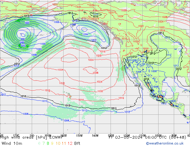 High wind areas ECMWF Fr 03.05.2024 06 UTC