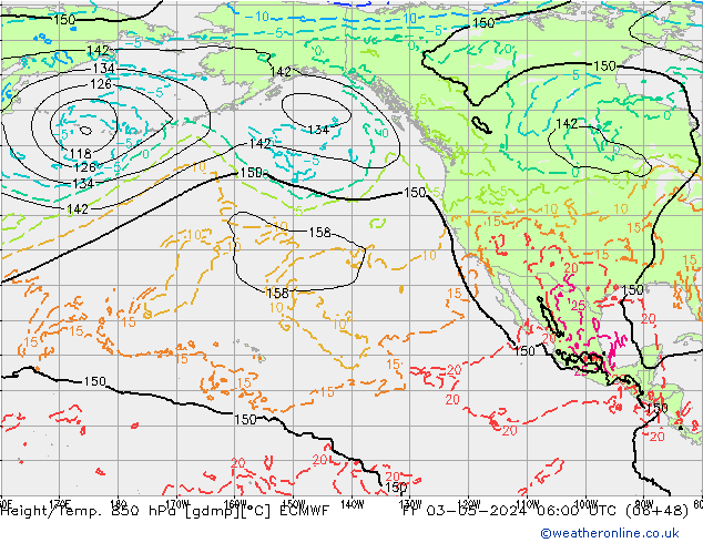 Z500/Rain (+SLP)/Z850 ECMWF Fr 03.05.2024 06 UTC