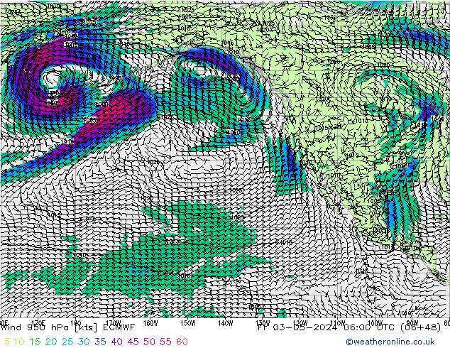 Wind 950 hPa ECMWF Fr 03.05.2024 06 UTC