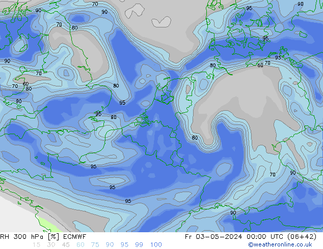 RH 300 hPa ECMWF  03.05.2024 00 UTC