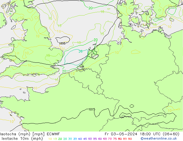 Isotachen (mph) ECMWF vr 03.05.2024 18 UTC