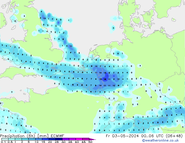 Z500/Rain (+SLP)/Z850 ECMWF Sex 03.05.2024 06 UTC